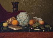 William Harnett Still Life with Ginger Jar oil on canvas
